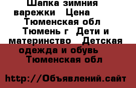 Шапка зимния   варежки › Цена ­ 400 - Тюменская обл., Тюмень г. Дети и материнство » Детская одежда и обувь   . Тюменская обл.